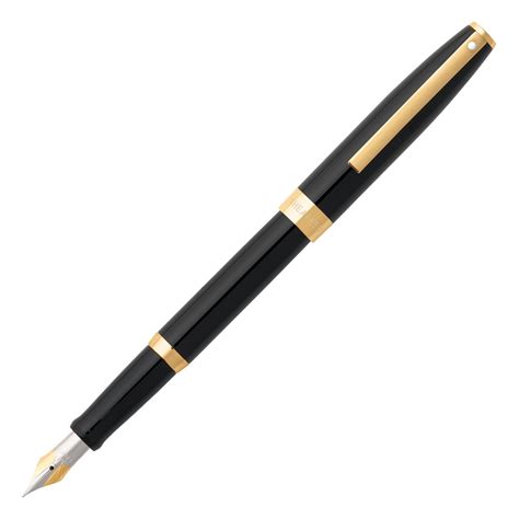 Sheaffer Sagaris Gloss Black Fountain Pen with Gold Tone Trim and Fine ...