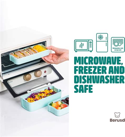 Buy Berusd Bento Box Lunch Box Set for Kid Adults Stackable 3 Layer ...