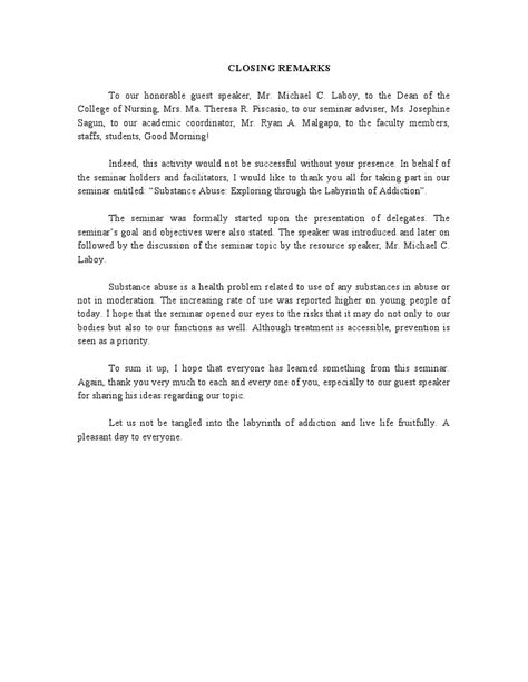 Image result for Toastmaster Closing Remarks Script