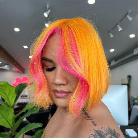 Light Orange Pink Hair