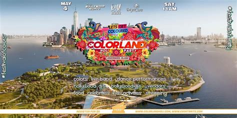 Biggest Spring Festival of colors "COLORLAND HOLI" on Governors Island ...