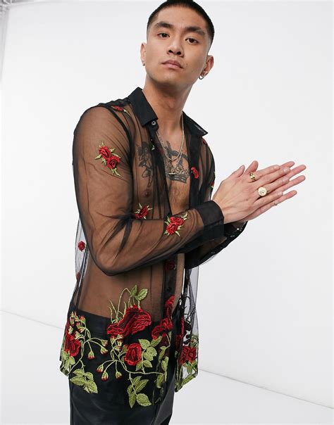 Mens Mesh Floral Shirt at Laura Livingstone-learmonth blog