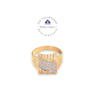 Kanche Collections 916 Pure Gold Ring & Cz Stone Studded For Mens ...