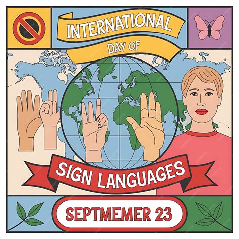 A poster for international sign languages day on 23rd September ...