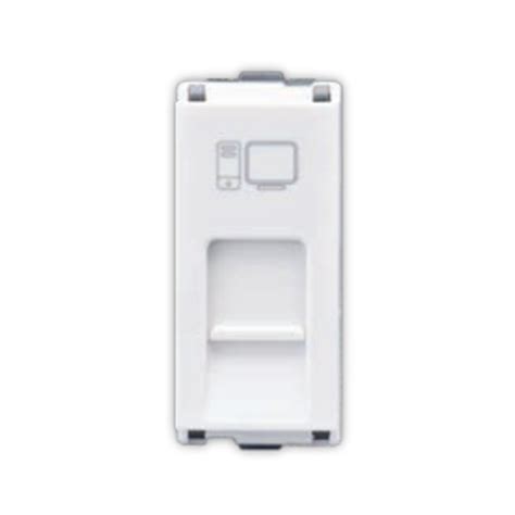 Larsen & Toubro Entice Data Computer socket with shutter RJ 45, cat 6e ...