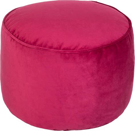 GIGLICK Brand- Premium Round Velvet Bean Bag Pouffe with Beans Filled ...