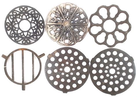 Lot - (6) Cast Iron Stove Iron Trivets