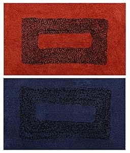 Buy Kuber Industries Soft Cotton Reversible 2 Pieces Door Mat 16"x24 ...