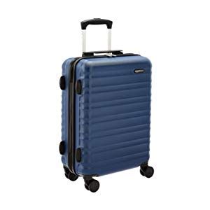 AmazonBasics Hardside Luggage Spinner - 55cm Cabin Size, Navy Blue ...