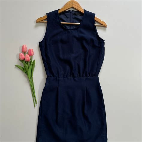 SPACE BLUE COTTON DRESS - BUST 34 – Outdated