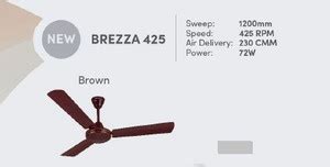 BAJAJ Brezza 425 Ceiling Fan 1200mm with 12 Months Warranty 1200 mm ...