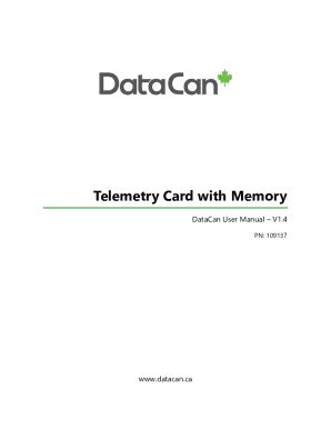 Fillable Online DataCan Memory Gauges - Maintenance and Operation ...