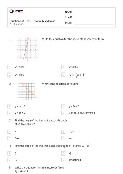 50+ distance between two parallel lines worksheets for 10th Class on ...