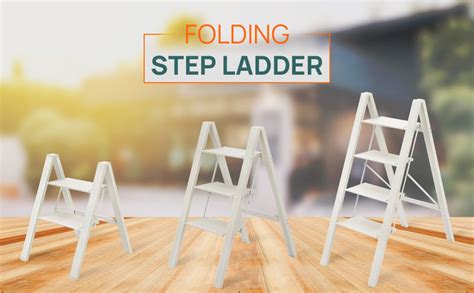 Corvids 4-Steps Premium Folding Step Stool | 2-Year Warranty | Wide ...