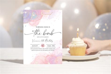 Pink Bath Bomb Birthday Party Invitation, Bath Bomb Making Party ...