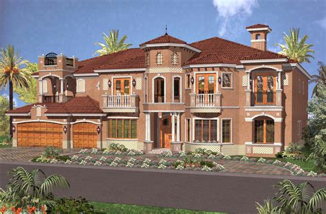 Plan 32066AA: Two-Story Luxury Mediterranean Home Plan | Mediterranean ...