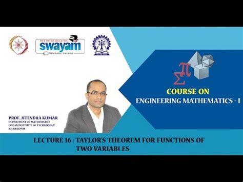 Taylor’s Theorem for Functions of Two Variables Video Lecture ...