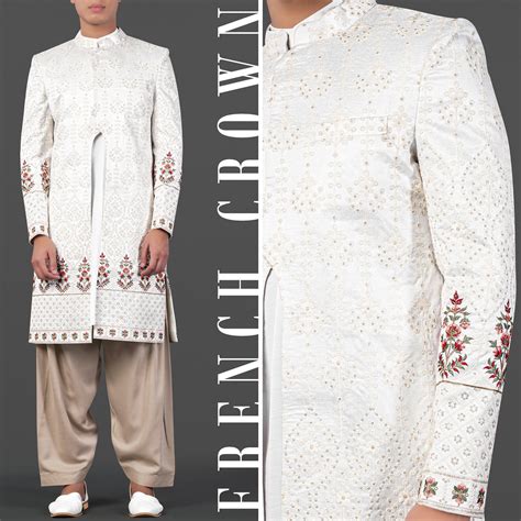 Merino Cream and Merlot Red Textured Premium Polyester Wedding Indo ...