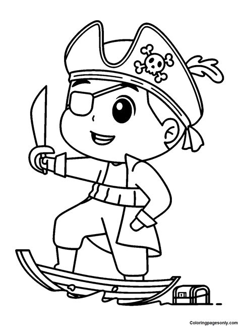 Cute Pirate Coloring Pages