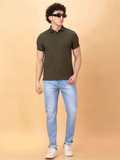 Being Human Mens-Top Polo Neck Dk.Olive