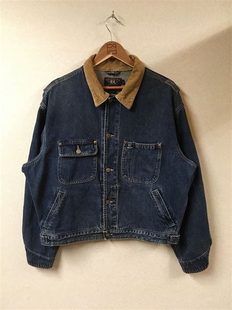 USED 】RRL Ralph Lauren Denim Jacket With Corduroy Collar / Made in USA ...