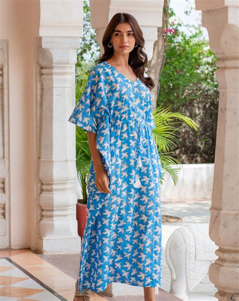 Buy Cotton Kaftan Dress For Women Online At Phutari