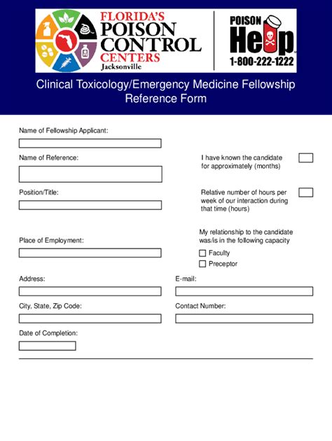 Fillable Online jacksonville floridapoisoncontrol Clinical Toxicology ...