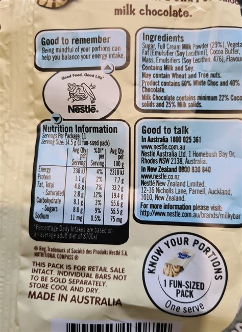 Milky Way Ingredients