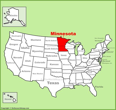 Map Of America Minnesota