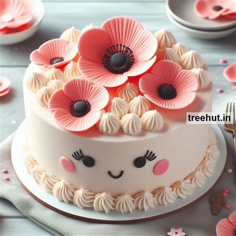 Poppy Flower Cake Decoration Ideas, Memorial Day Cake Ideas