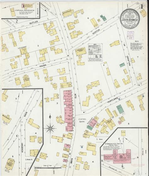 South Berwick, Maine 1901 - Old Map Maine Fire Insurance Index - OLD MAPS