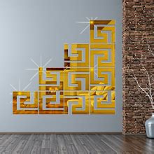 Buy Wall1ders Geometric (Each Piece Size 10 cm), Mirror Stickers for ...