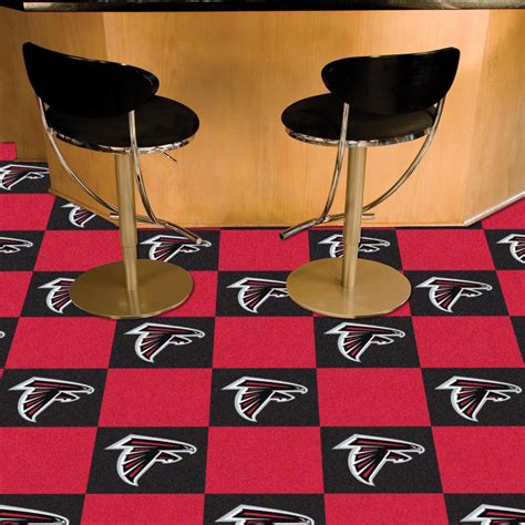20pc Black & Red NFL Atlanta Falcons Team Carpet Tile Set 18" x 18 ...