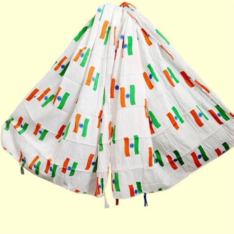 Chiffon Printed Tiranga Dupatta
