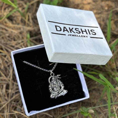 Silver Plated Hanuman Locket With Chain – DAKSHIS
