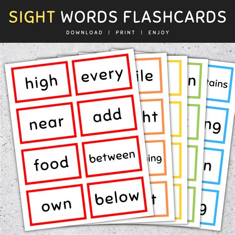 Fry Sight Words Flash Cards: Fry's Fifth 100 Sight Words, 401-500 ...