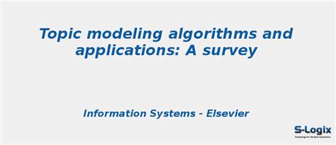 Topic modeling algorithms and applications: A survey | S-Logix