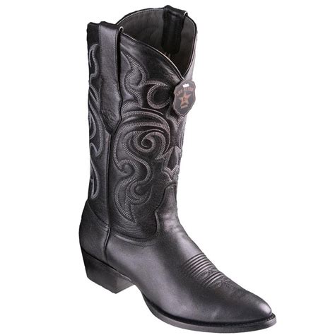 Men's Goat Leather Black Cowboy Boots | Los Altos Boots