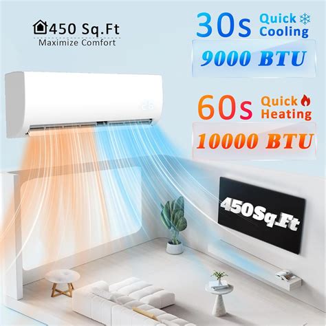 $15/mo - Finance 9000 BTU Mini Split Air Conditioner & Heater, 19 SEER2 ...