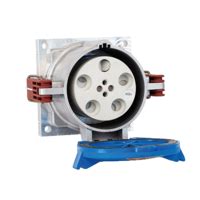 Panel mounted receptacle