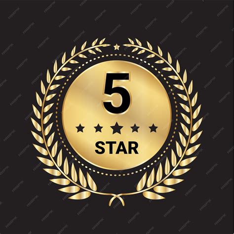 Premium Vector | 5 star review vector badges 5 star rating logo vector ...