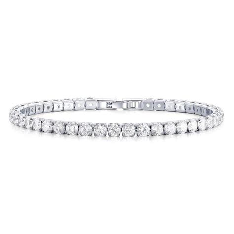 Salve Stainless Steel Silver Zirconia Tennis Bracelet