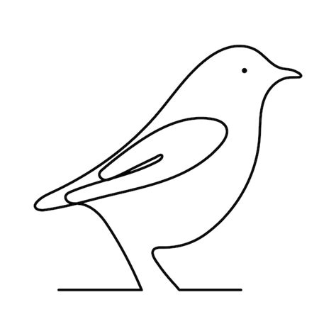 Bird single line design and line art vector drawing | Premium Vector