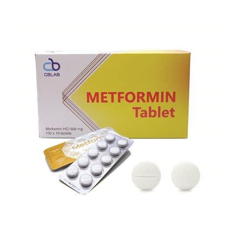 Metformin 500 mg. 100X10 tabs. - S. Charoen Bhaesaj Trading