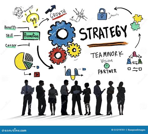 Strategy Solution Tactics Teamwork Growth Vision Concept Stock ...