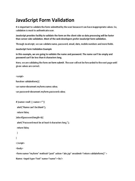 Form Validation in JavaScript for Date 的图像结果