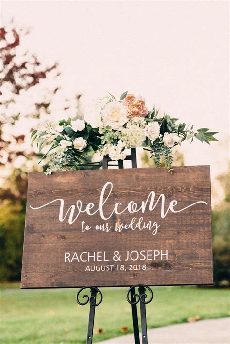 Typical Size Of Wedding Welcome Sign at Ella Byatt blog