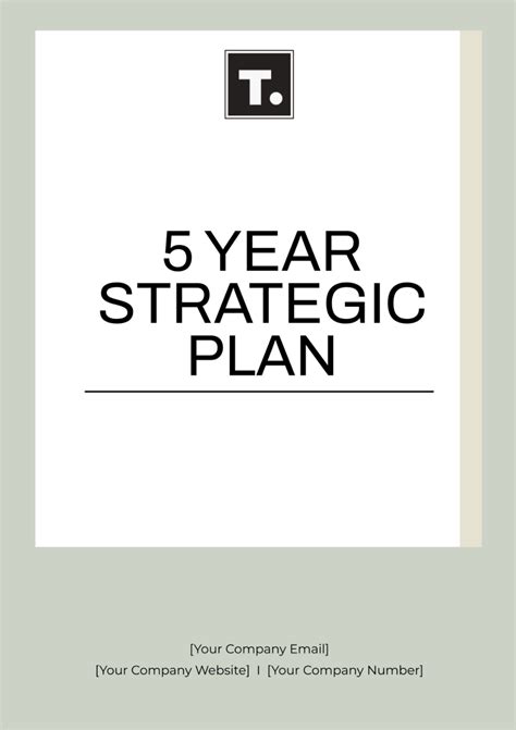 Free 5 Year Strategic Plan Template to Edit Online