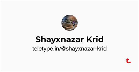 Shayxnazar Krid — Teletype