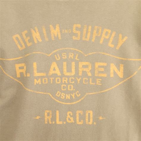 Ralph Lauren Denim & Supply Mens L/S T-Shirt Sz.M/Green/Motorcycle ...